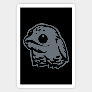 Urutau, cute and weird bird. Stylized art for Common potoo lovers Magnet